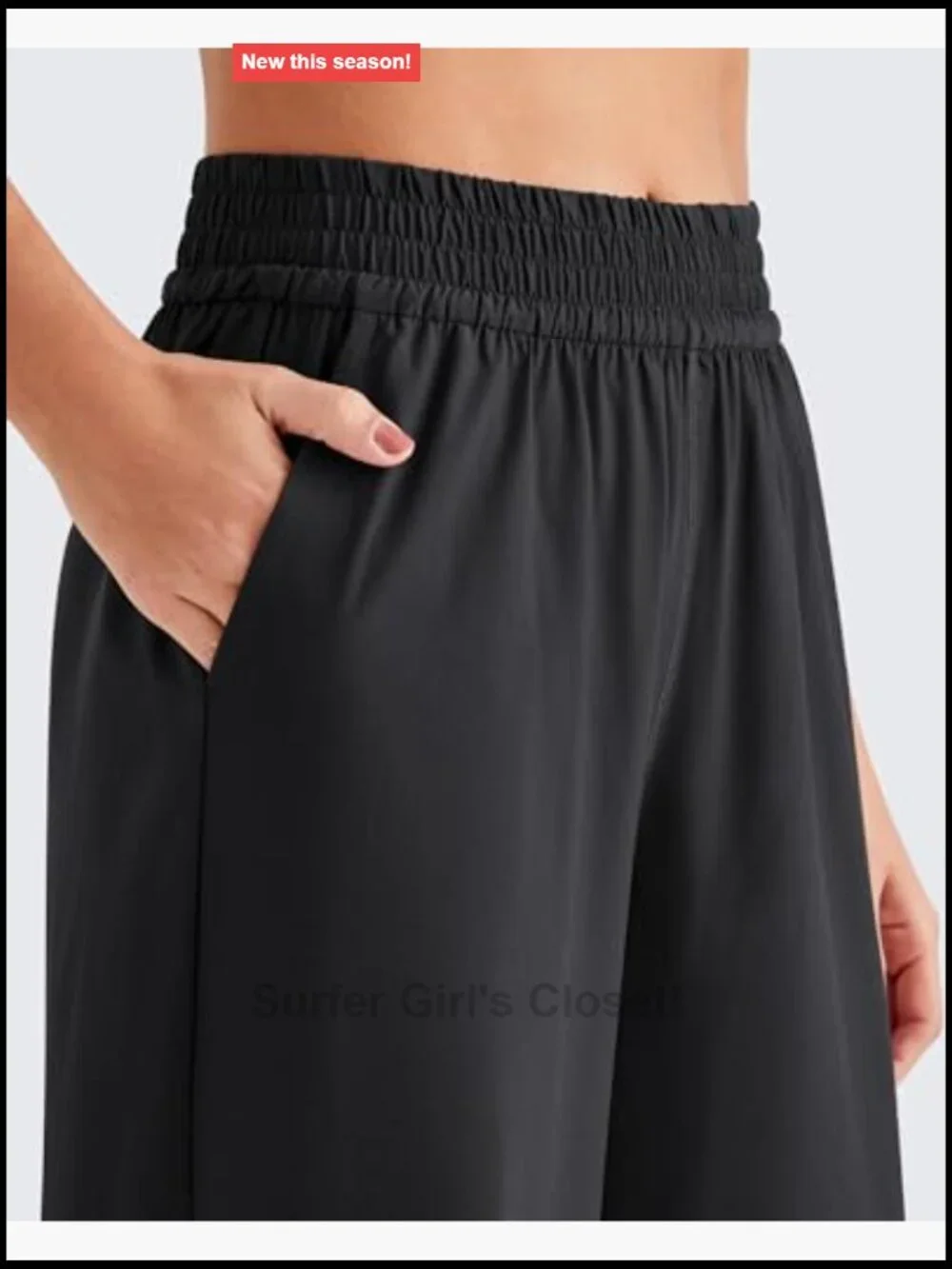 Lightweight Flowy Wide Leg Palazzo Pants Elastic Waist Summer Travel - Picture 4 of 7